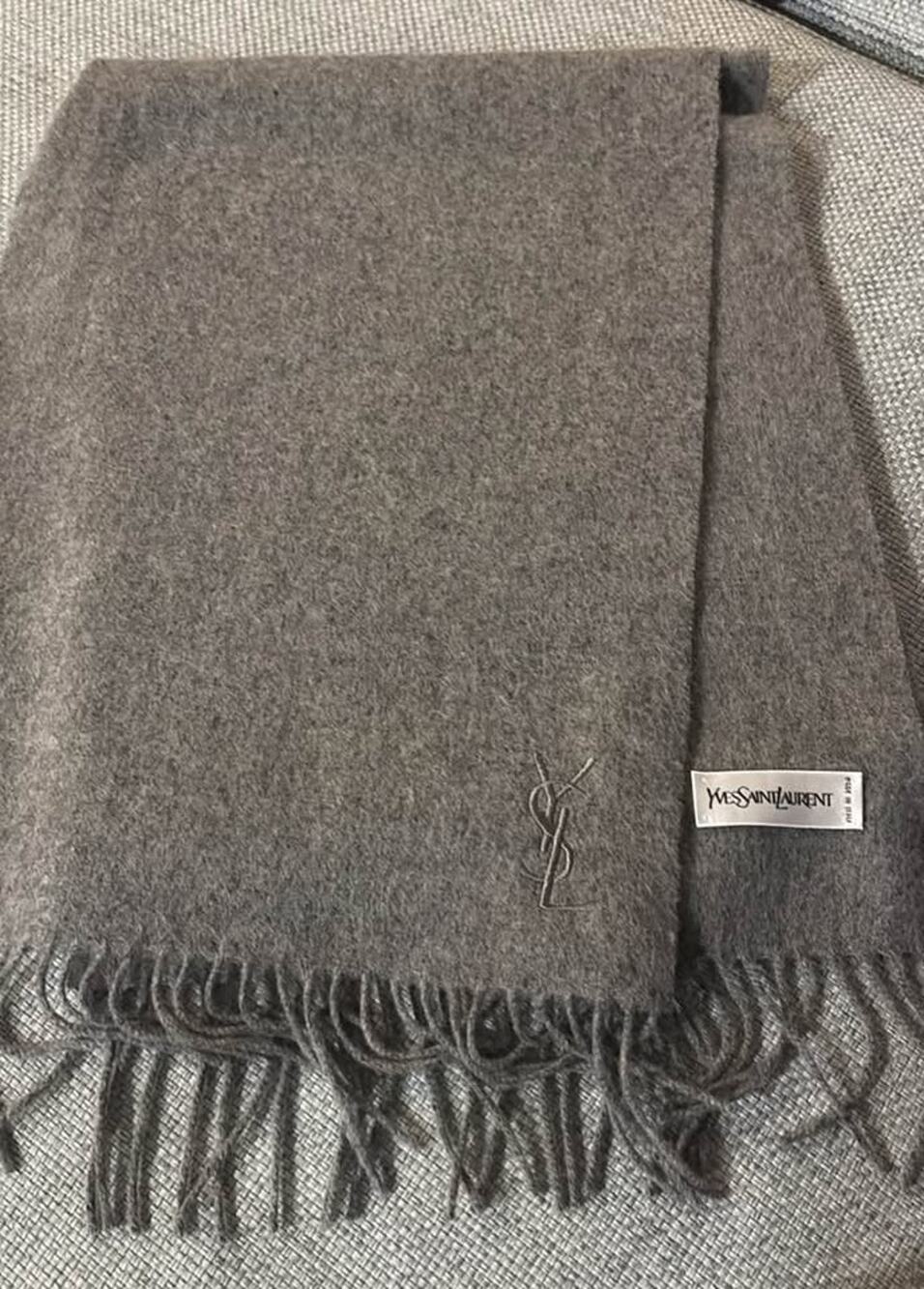 YSL grey scarf